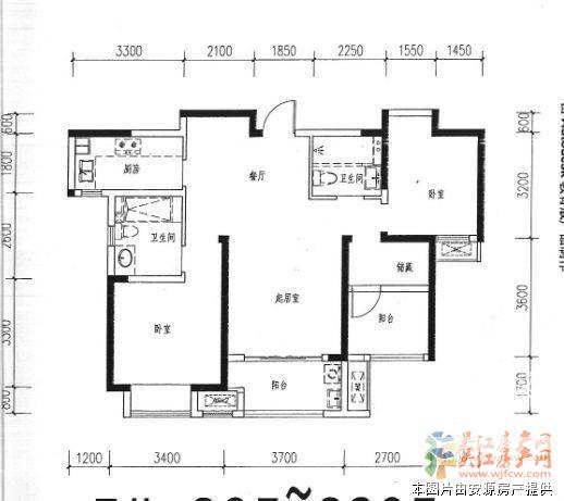 吾悅廣場二期 全新毛坯 3房2廳2衛(wèi) 低價(jià)出租